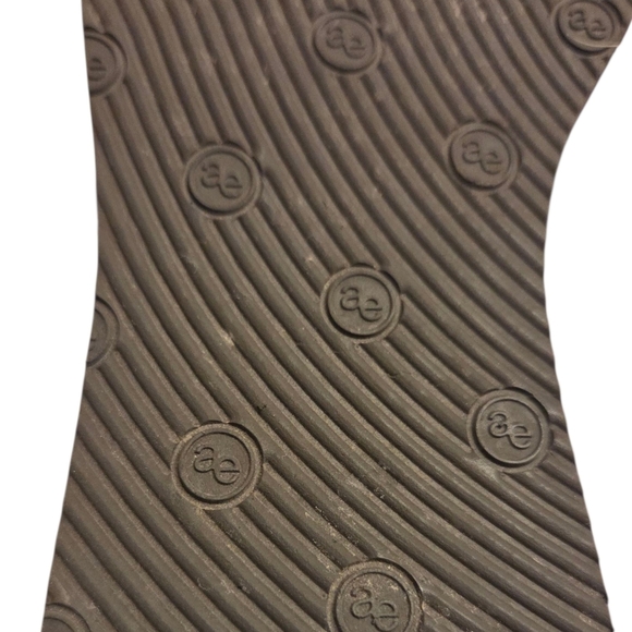 Vintage Y2k 90's American Eagle Wooden Heel Clog Leather Women's Size 10 Brown - Picture 4 of 10